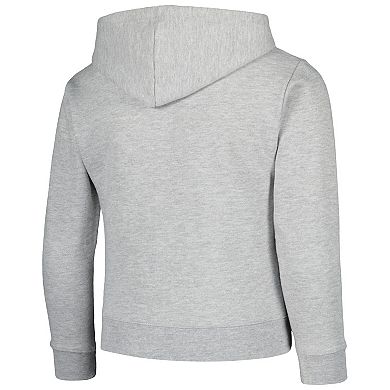 Youth League Collegiate Wear Heather Gray Michigan State Spartans Full-Zip Hoodie