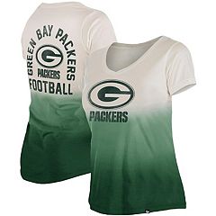 Packers New Era Womens Plus Size Lace-Up T-Shirt 4X Green & Gold