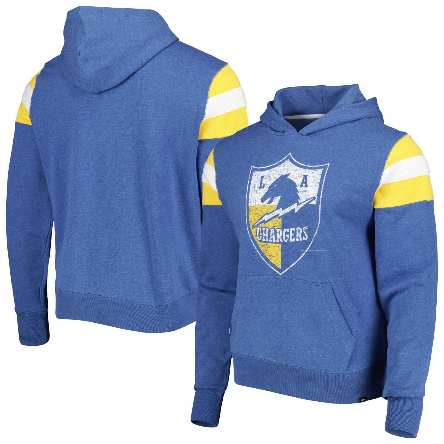 Men's Nike Heathered Charcoal/Blue Detroit Lions Surrey Legacy Pullover  Hoodie