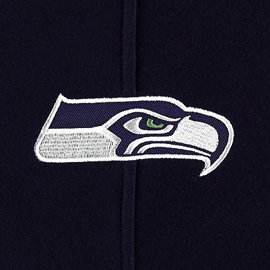 Men's '47 Seattle Seahawks Heather Gray Gridiron Lace-Up Pullover Hoodie