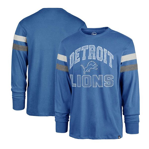 47 Brand Detroit Lions Long Sleeve Tee - Blue - Large