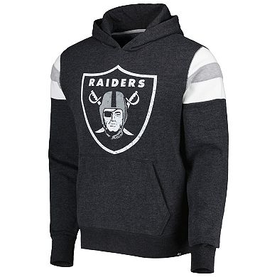Men's '47 Heathered Black Las Vegas Raiders Premier Nico Pullover Hoodie