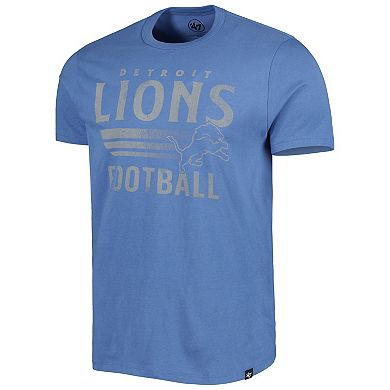 Men's '47 Blue Detroit Lions Wordmark Rider Franklin T-Shirt