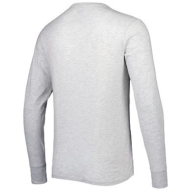 Men's '47 Heathered Gray Baltimore Ravens Dozer Franklin Long Sleeve T-Shirt