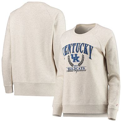 Women's League Collegiate Wear Oatmeal Kentucky Wildcats Academy Raglan Pullover Sweatshirt
