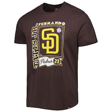Men's '47 Fernando Tatis Jr. Brown San Diego Padres Super Rival Player T-Shirt