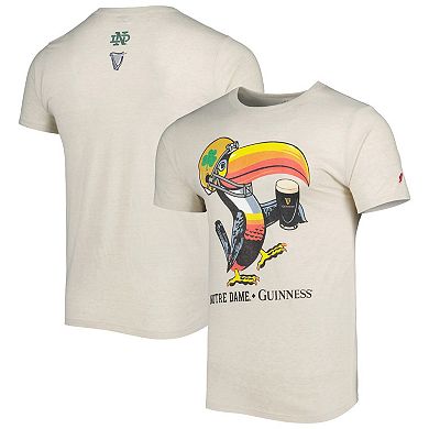 Men's League Collegiate Wear Cream Notre Dame Fighting Irish Guinness Victory Falls Tri-Blend T-Shirt
