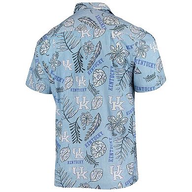 Men's Wes & Willy Light Blue Kentucky Wildcats Vintage Floral Button-Up Shirt