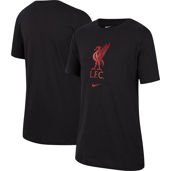 Youth Nike Black Liverpool Crest Club T-Shirt