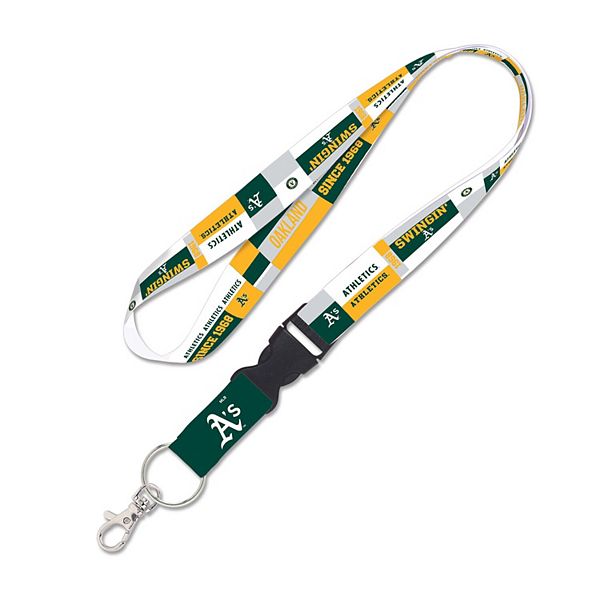 WinCraft Oakland Athletics Color Block Lanyard with Detachable Buckle