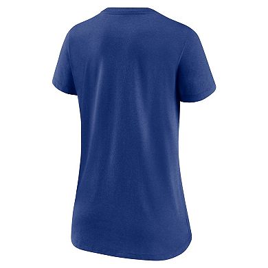 Women's Nike Royal New York Giants Hometown Collection Tri-Blend V-Neck T-Shirt