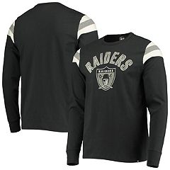 Women's '47 Black Las Vegas Raiders Skyler Parkway Cropped Long Sleeve T-Shirt Size: Small