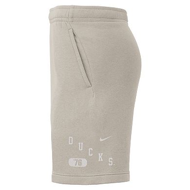Men's Nike Cream Oregon Ducks Fleece Shorts