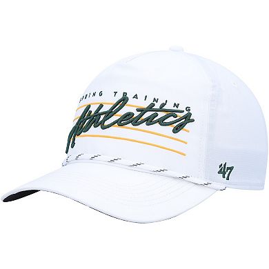 Men's '47 White Oakland Athletics Downburst Hitch Snapback Hat