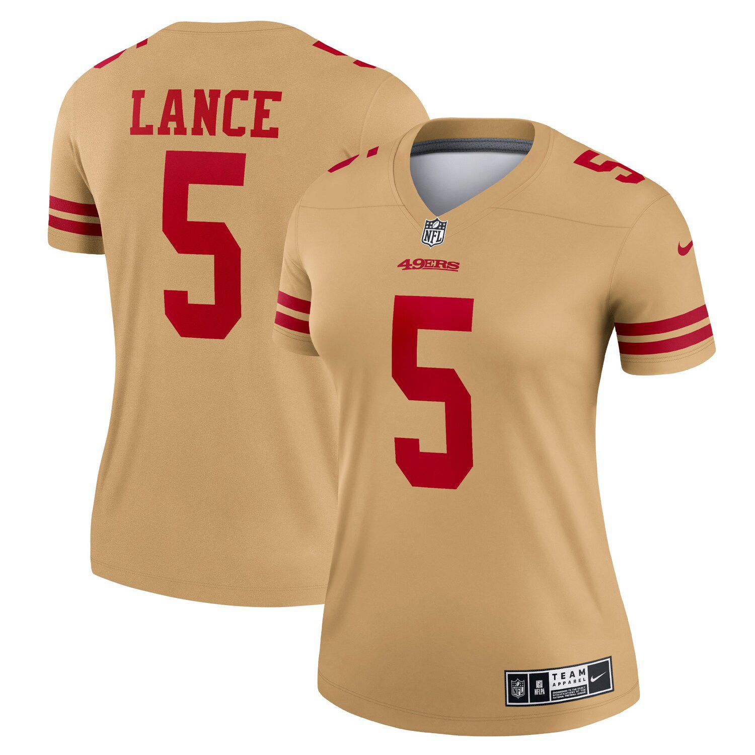 Infant Nike Trey Lance Scarlet San Francisco 49ers Romper Game Jersey