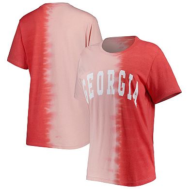 Women's Gameday Couture Red Georgia Bulldogs Find Your Groove Split-Dye T-Shirt
