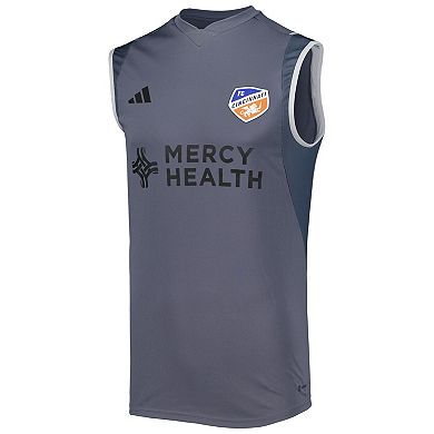 Men's adidas Gray FC Cincinnati 2023 On-Field Sleeveless Training Jersey