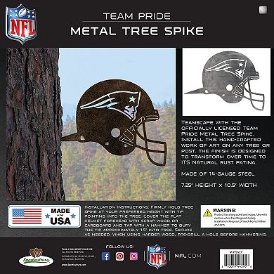 New England Patriots Metal Garden Art Helmet Spike
