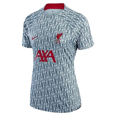 Women's Nike Gray Liverpool 2022/23 Pre-Match Raglan Performance Top