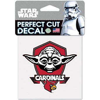WinCraft Louisville Cardinals 4'' x 4'' Perfect Cut Yoda Decal