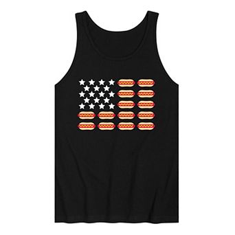 Men's Hot Dog Flag Tank Top