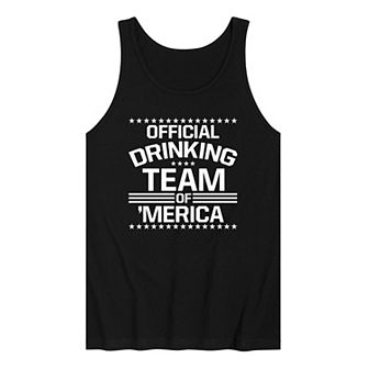 Men's Official Drinking Team Merica Tank Top