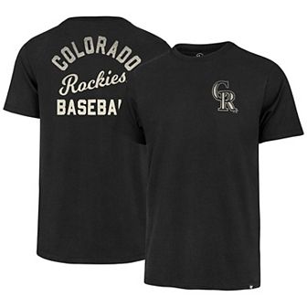 Men's '47 Black Colorado Rockies Turn Back Franklin T-Shirt