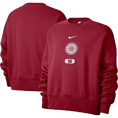 Oklahoma Sooners Pressbox Women's Comfy Cord Vintage Wash Basic Arch  Pullover Sweatshirt - Crimson