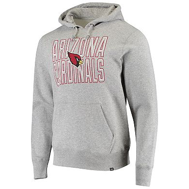 Men's '47 Heathered Gray Arizona Cardinals Bevel Pullover Hoodie