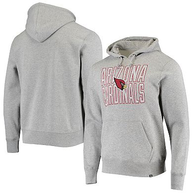 Men's '47 Heathered Gray Arizona Cardinals Bevel Pullover Hoodie