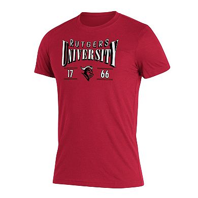 Men's adidas Scarlet Rutgers Scarlet Knights Along The Shadow Tri-Blend T-Shirt