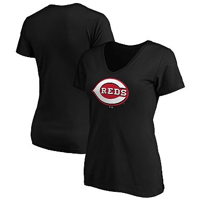 Women's Fanatics Branded Black Cincinnati Reds Core Official Logo V ...