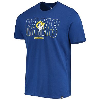 Men's '47 Royal Los Angeles Rams Split Squad Super Rival Team T-Shirt