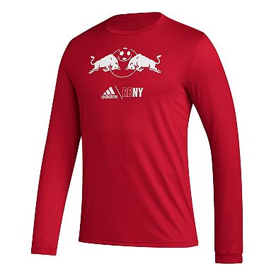 Men's adidas Red New York Red Bulls Icon Long Sleeve T-Shirt