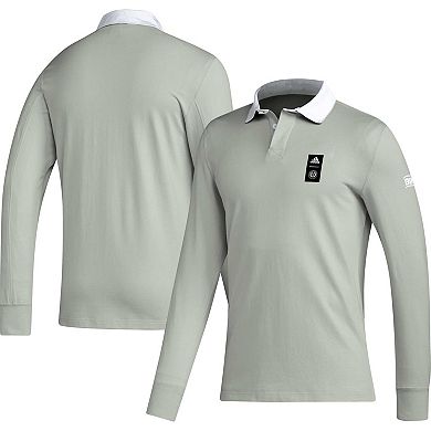 Men's adidas 2023 Player Gray Philadelphia Union Travel Long Sleeve Polo