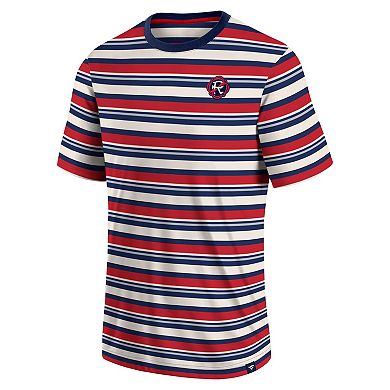Men's Fanatics Branded Red New England Revolution Shot Clock Stripe T-Shirt
