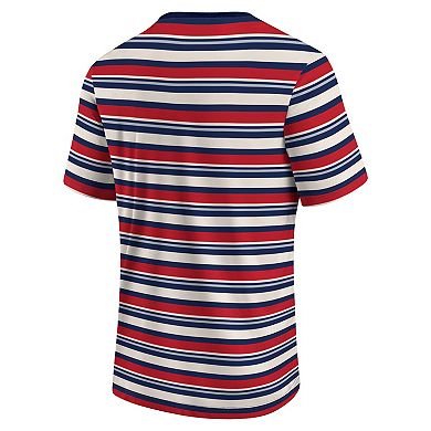 Men's Fanatics Branded Red New England Revolution Shot Clock Stripe T-Shirt