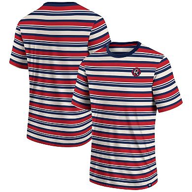 Men's Fanatics Branded Red New England Revolution Shot Clock Stripe T-Shirt