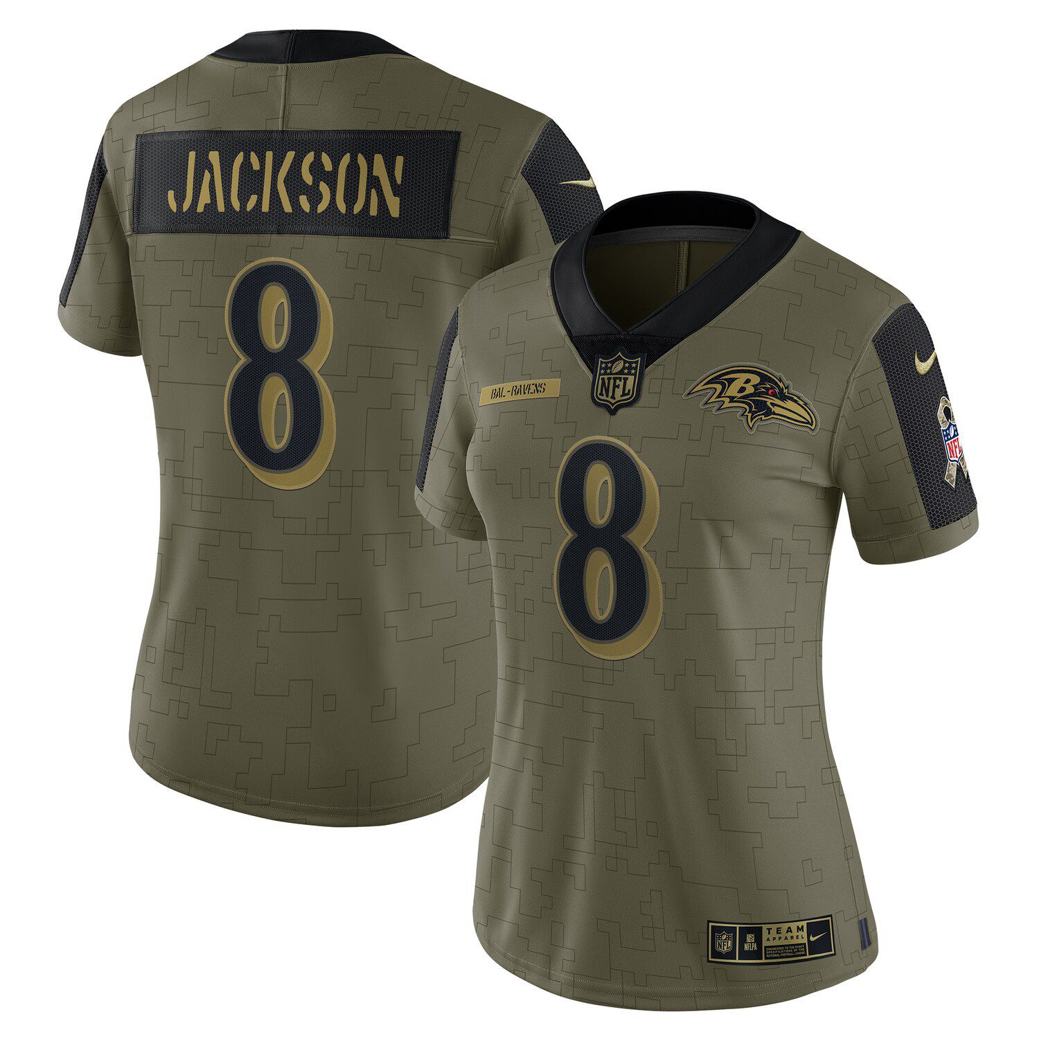 Nike Youth Boys Lamar Jackson Gray Baltimore Ravens Atmosphere Fashion Game  Jersey