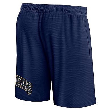 Men's Fanatics Branded  Navy Milwaukee Brewers Clincher Mesh Shorts