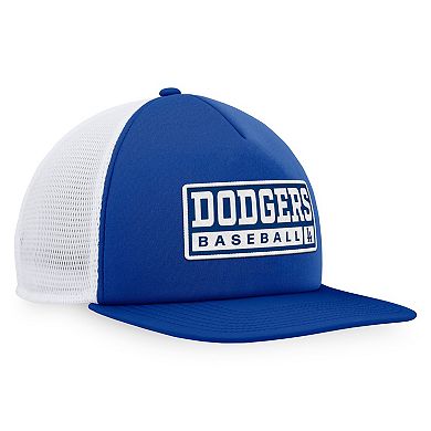 Men's Majestic Royal/White Los Angeles Dodgers Foam Trucker Snapback Hat