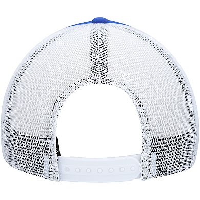 Men's adidas Royal Kansas Jayhawks Script Trucker Snapback Hat