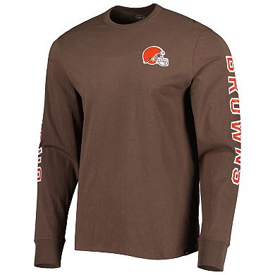 Men's Cleveland Browns '47 Brown Franklin Long Sleeve T-Shirt