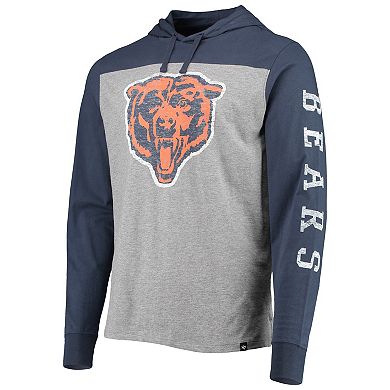Men's '47 Heathered Gray Chicago Bears Franklin Wooster Throwback Long ...