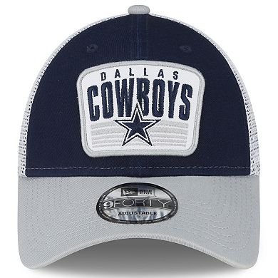 Men's New Era Navy/Gray Dallas Cowboys Patch Two-Tone 9FORTY Snapback Hat