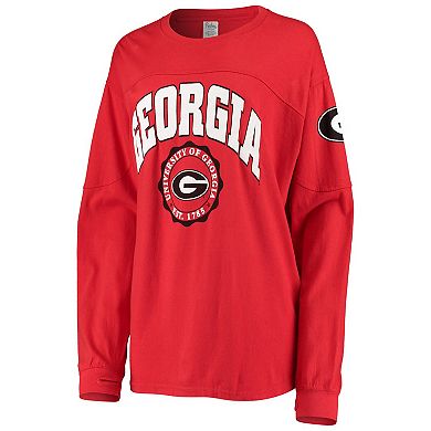 Women's Pressbox Red Georgia Bulldogs Edith Long Sleeve T-Shirt