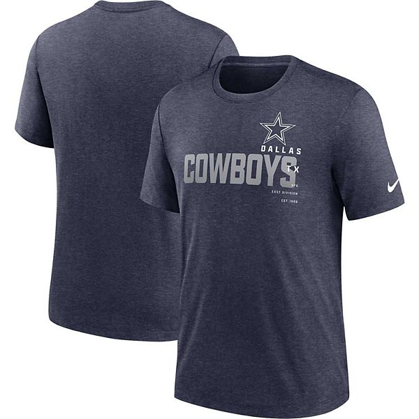 Men's Nike Heathered Charcoal Dallas Cowboys Tri-Blend Raglan