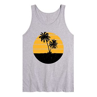 Men's Twin Palms Sunset Graphic Tank Top