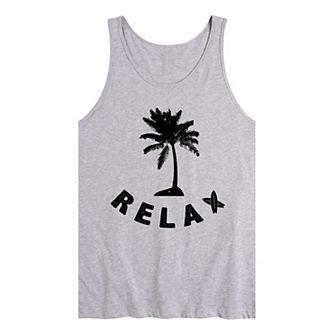 Men's Relax Palm Tree Graphic Tank Top