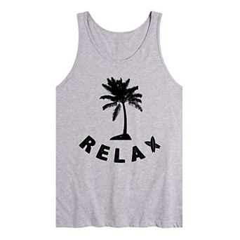 Men's Relax Palm Tree Graphic Tank Top